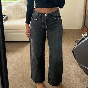 AGOLDE Low Slung Baggy Jeans in washed black Paradox